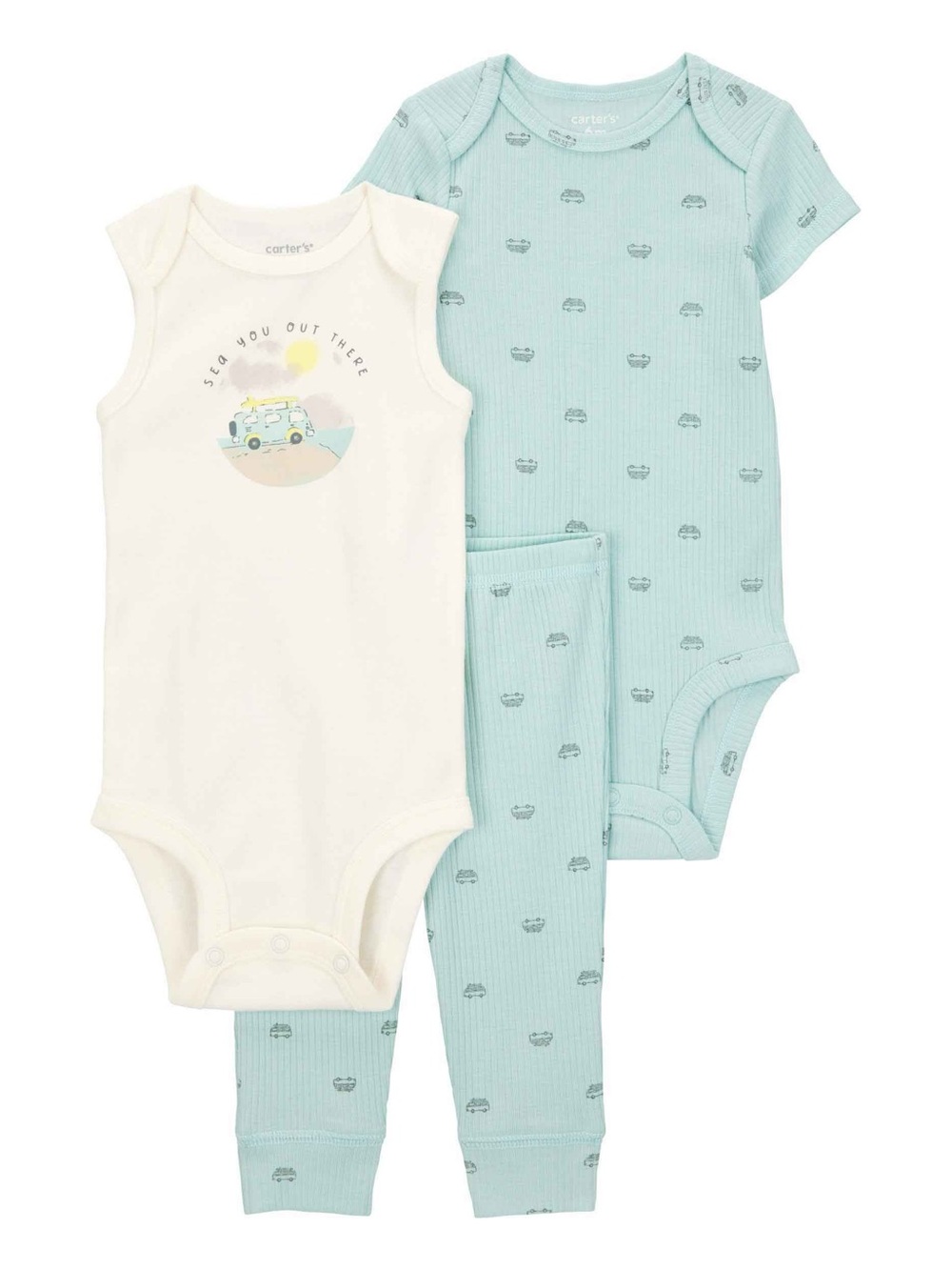 Carter's 3-Piece Bus Printed Little Character Set Size 6 Months